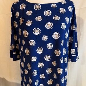 Anne Klein Blue Daisy Top